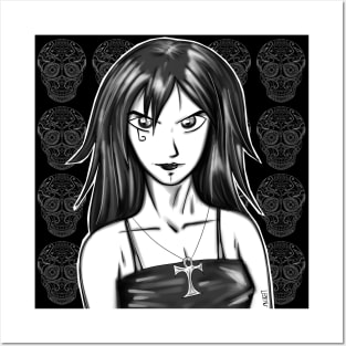 death from sandman skeleton girl ecopop Posters and Art